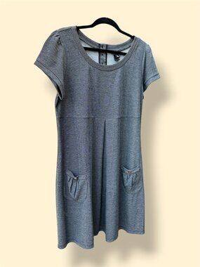 En Focus Studio Gray Short Sleeve Shift Dress Pockets 16W Like New